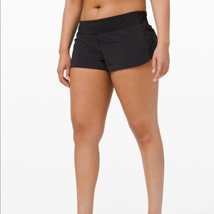 Black Lululemon 2.5 black speed shorts